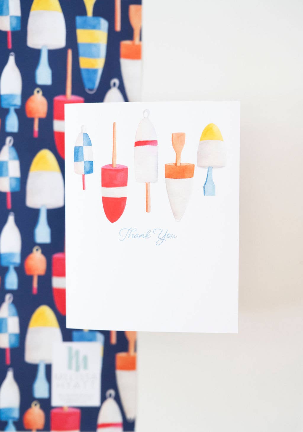 Melissa Hyatt - Wholesale Wrapping Paper Roll -  "Buoys" Colorful coastal wrapping paper5