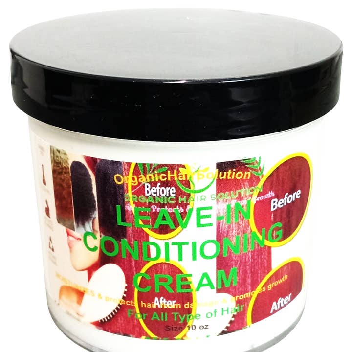 Organic Hair Solution - Wholesale Leave-in conditioner - LEAVE-IN CONDITIONER CREAM - Behandeling tegen haaruitval - met aloë vera, castor, argan, zoete amankel, vitamine E