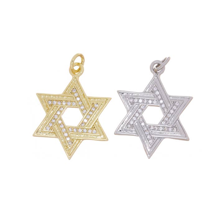 Gold Or Silver CZ Star of David Charm CPG-CPS2813 and other Purchase Wholesale star of david. Free Returns & Net 60 Terms on Faire trending on Faire.