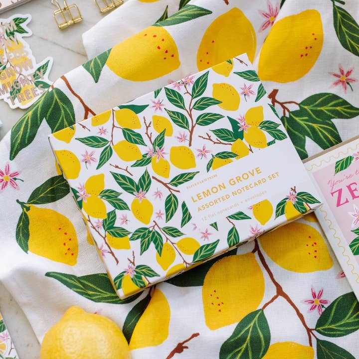 Paper Farm Press - Wholesale Stationery/Notecard Set - Lemon Grove Assorted Notecard Set