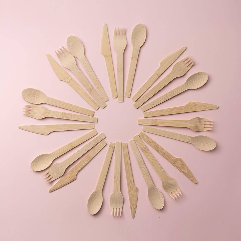 bambu® - Wholesale Assorted Cutlery Set - Disposable Bamboo Cutlery - Bulk Case3