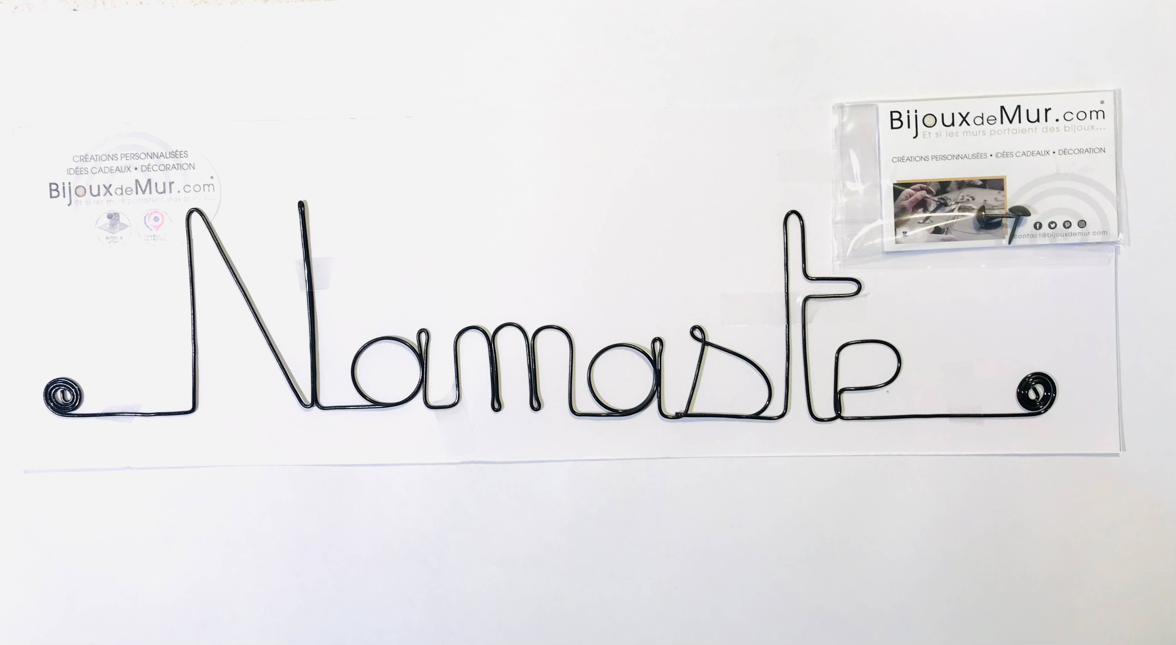 Bijoux de Mur - Wholesale Wall Accent - “Namaste” wire yoga wall decoration to pin2