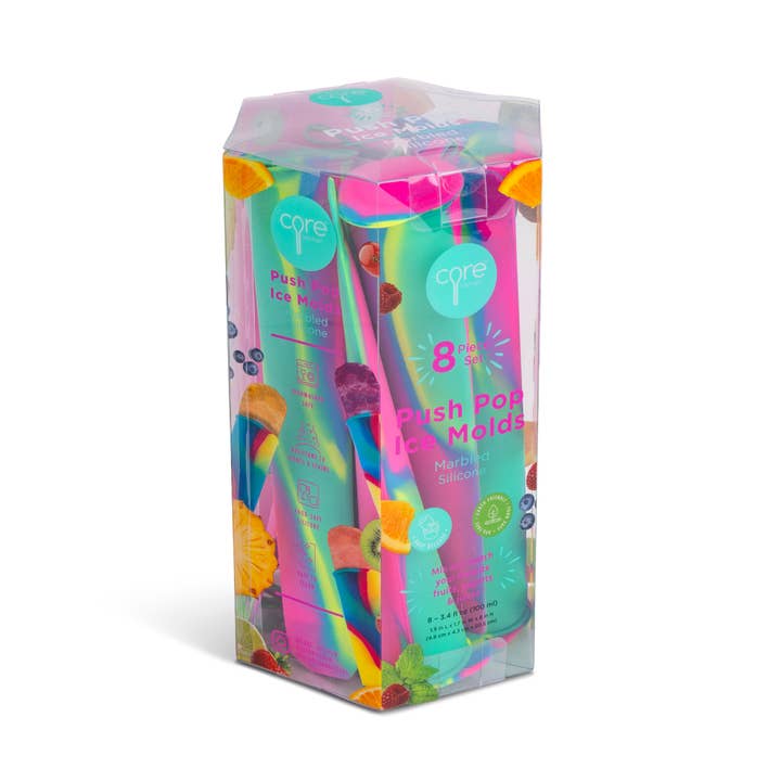 Core Home - Wholesale Ice Tray/Mold - 8pc Push Pops - Bright Marble