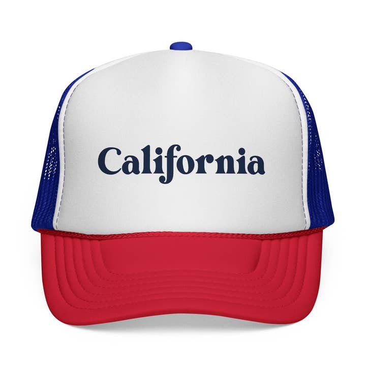 California Retro Mountains Trucker Hat for wholesale by Hey Mountains