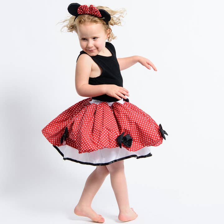 Lets dress up - Venta al por mayor Disfraz - Niños - Set de Minnie Mouse: falda tutú y diadema