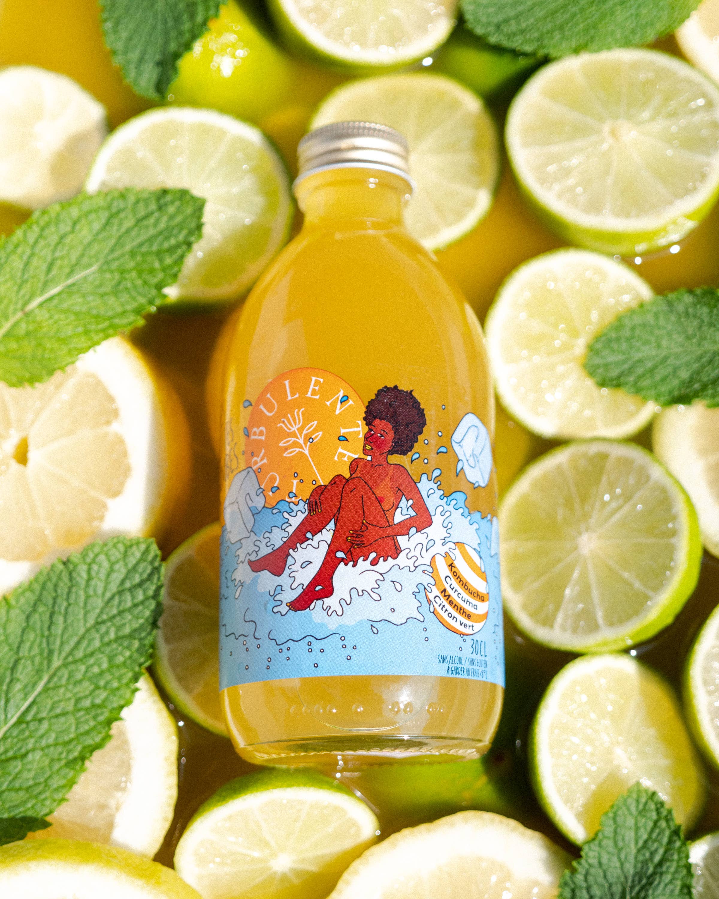 Turbulente - Vendita all'ingrosso Kombucha - Kombucha curcuma e lime | The Little Bombs No. 12