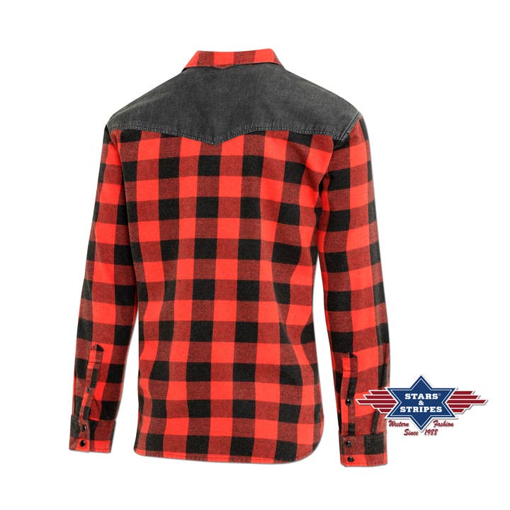 Stars & Stripes® - Venta al por mayor Camisa con botones - Hombre - Camisa western estilo leñador con lavado a la piedra2