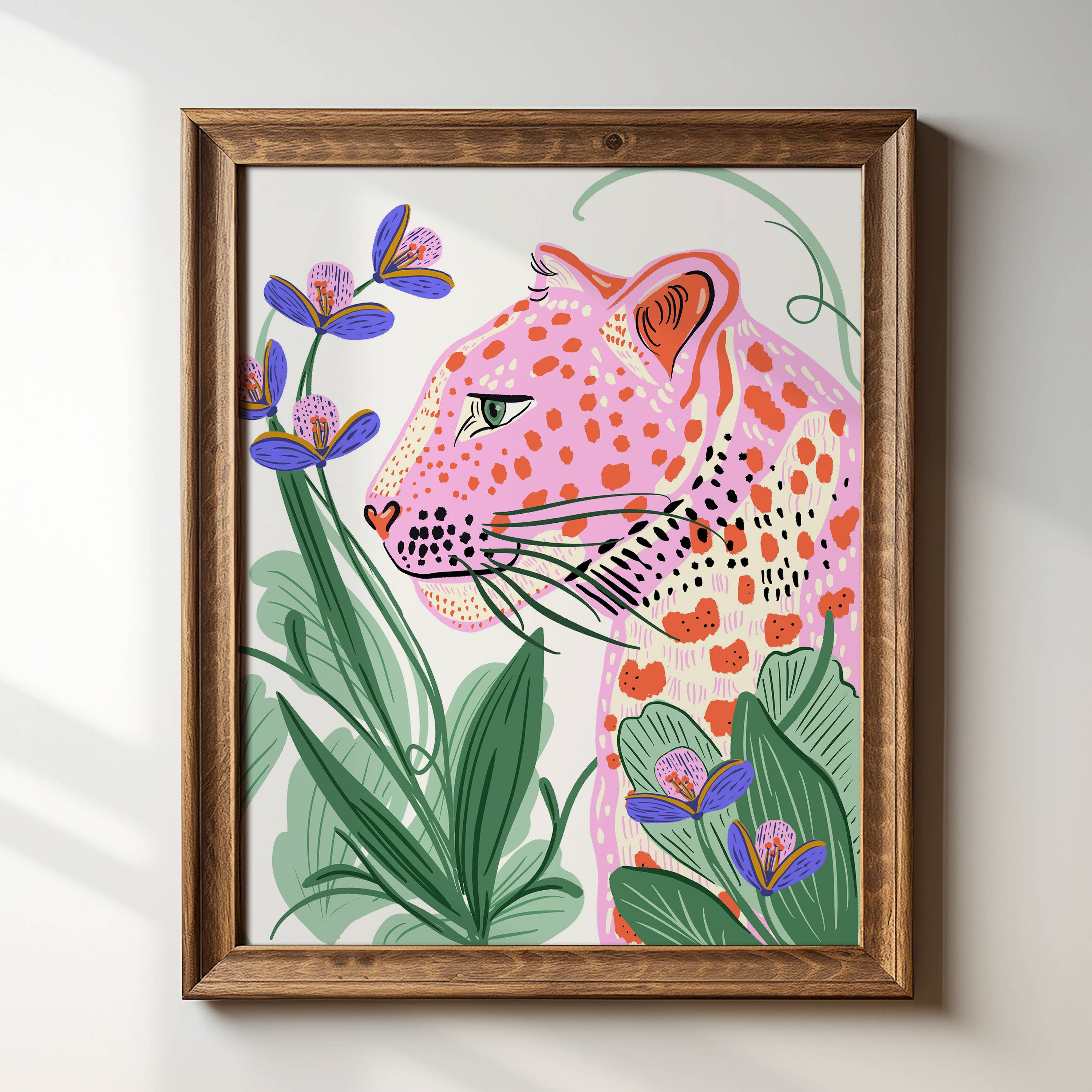 Tara Reed - Wholesale Art Print - "Pink Jaguar" - 8" x 10" Giclée Art Print0