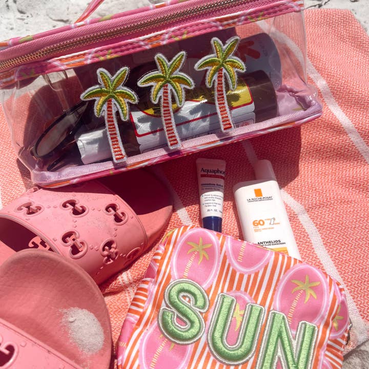 KENZKUSTOMZ - Wholesale Pouch - Women's - Sun - Pink Palm Tree Mini
