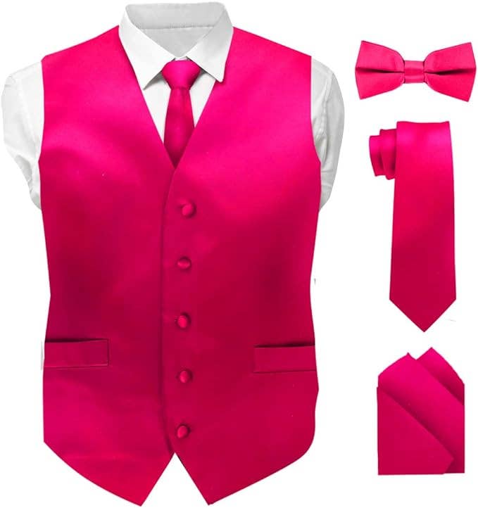 Dubal Brothers - Wholesale Suit Vest - Men's - Vittorio Farina Solid Satin Vest Set (White Back) Var. 01 (Beige-Maize)14