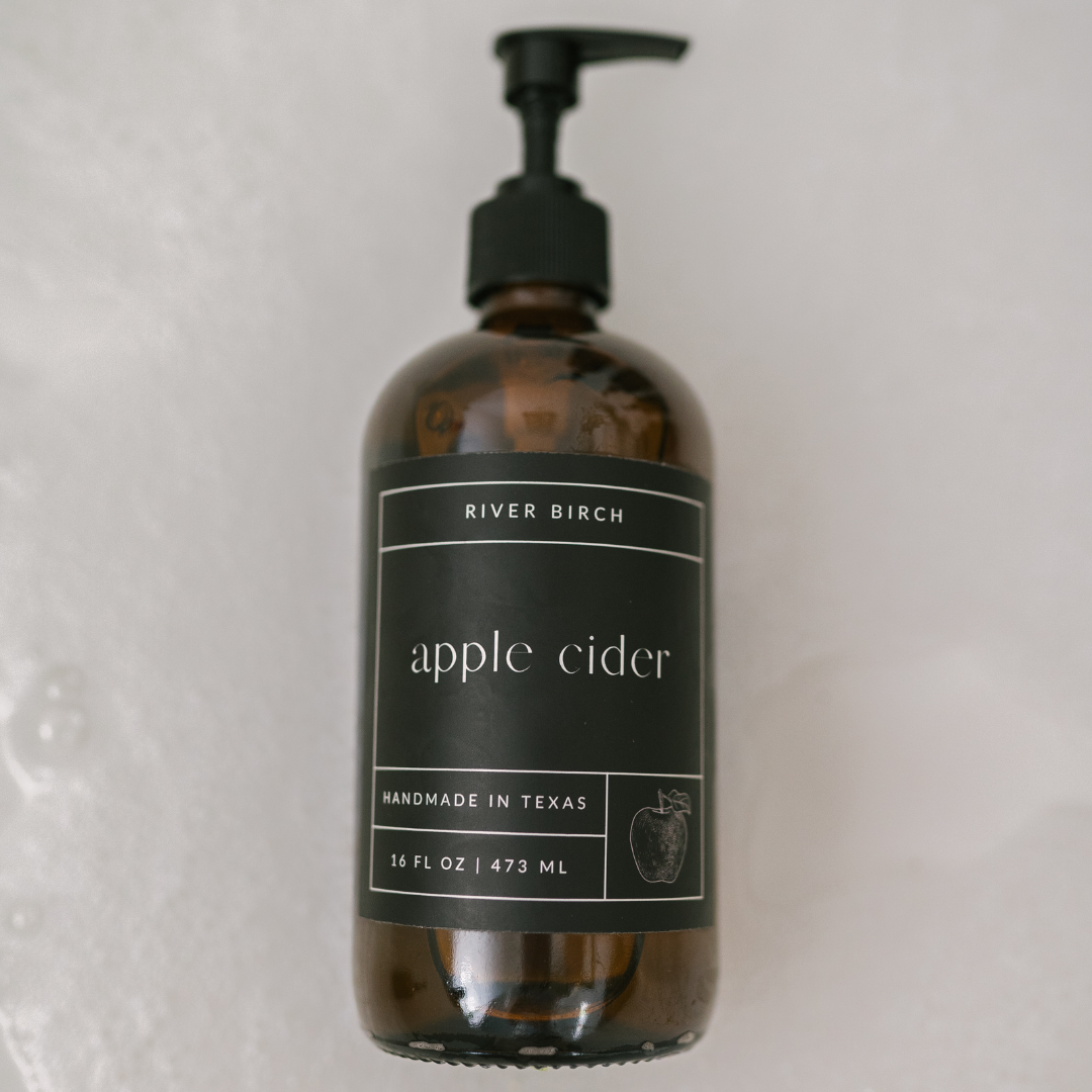 River Birch Candles - Wholesale Hand Soap/Wash - Apple Cider - 16 oz Amber Glass Soap - Handmade - Hand Wash10
