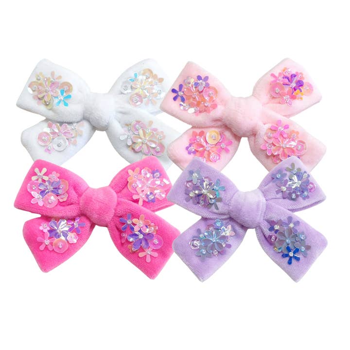 Velvet Sequin Bow for wholesale by Bows Arts