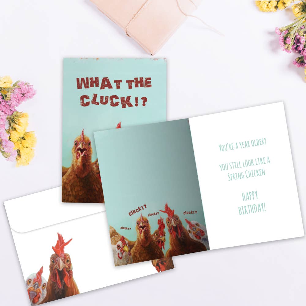 Tree-Free Greetings - Wholesale Birthday Card - What The Cluck Birthday 6 Pack 178771