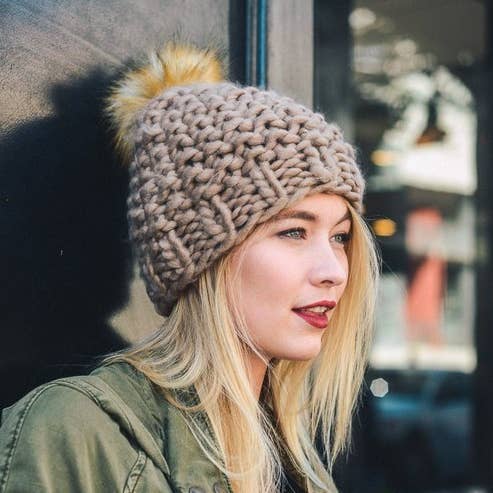 Leto Accessories - Wholesale Beanie - Women's - Best-Selling Oversize Chunky Pom Beanie 🧶