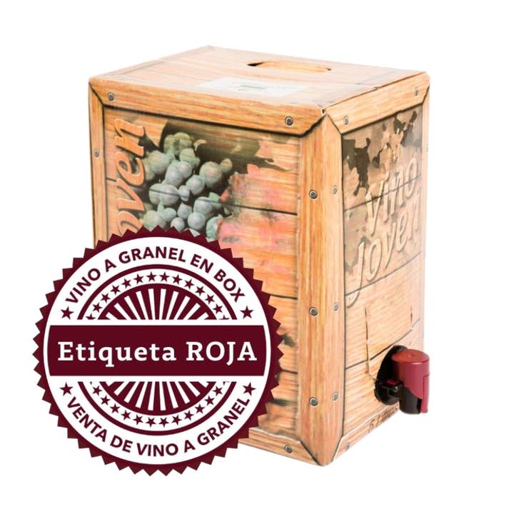 Rotwein 🔴 Rotes Etikett - 5 Liter für den Großhandel von Vinoenbox-com