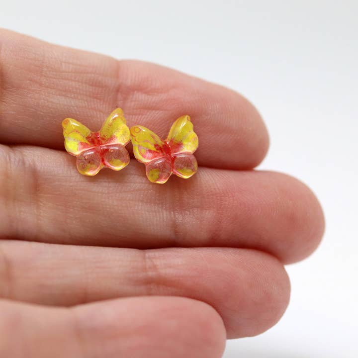 Pretty Smart - Vente Clous d'oreille - Boucles d'oreilles à tige en forme de papillon, 10 mm3