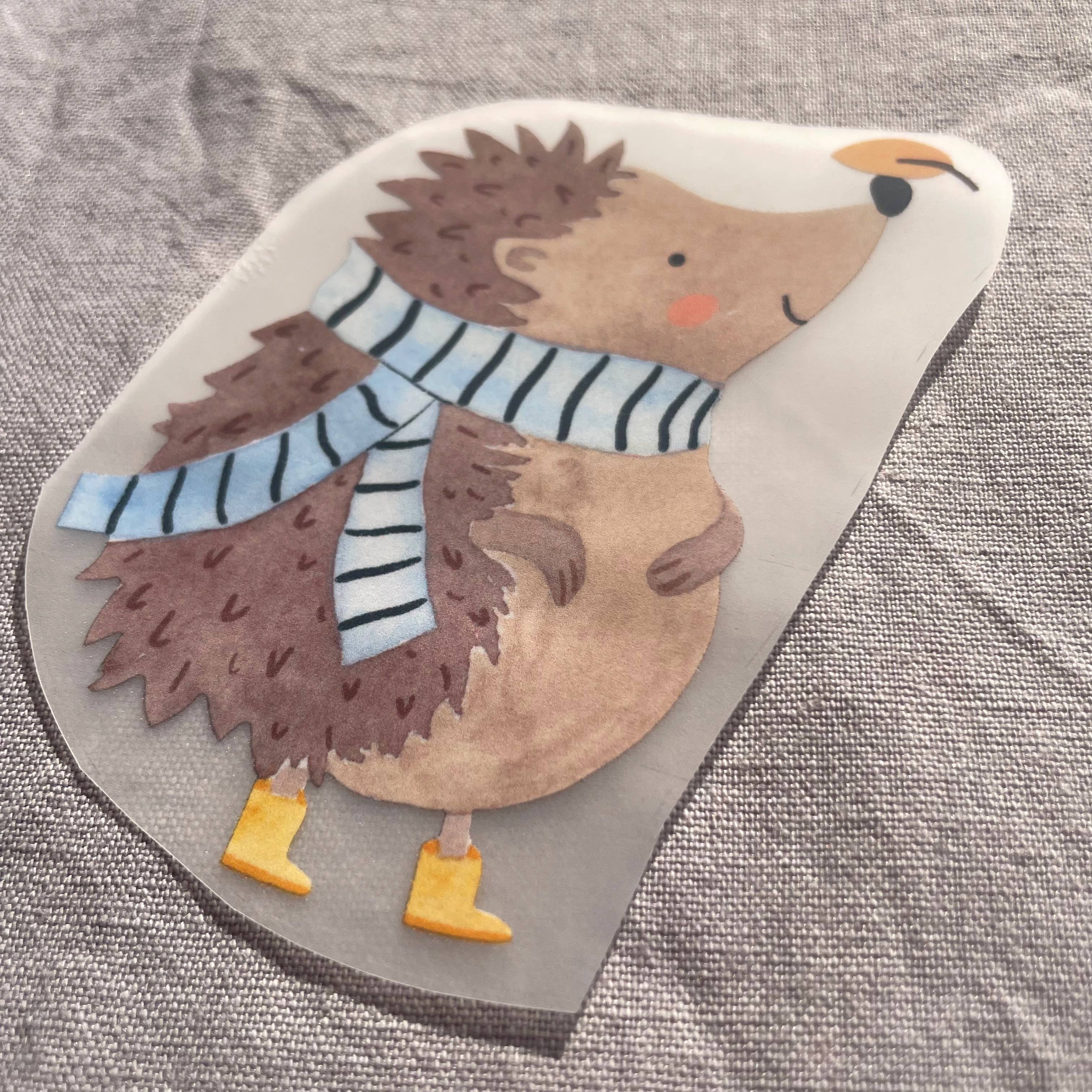 Hannahs Firlefanz - Wholesale Patch - Iron-on image hedgehog with scarf – iron-on patch for children1