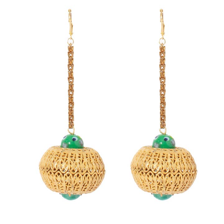 BOUCLE D'OREILLE ORB TISSÉE pour la vente par CASTLECLIFF