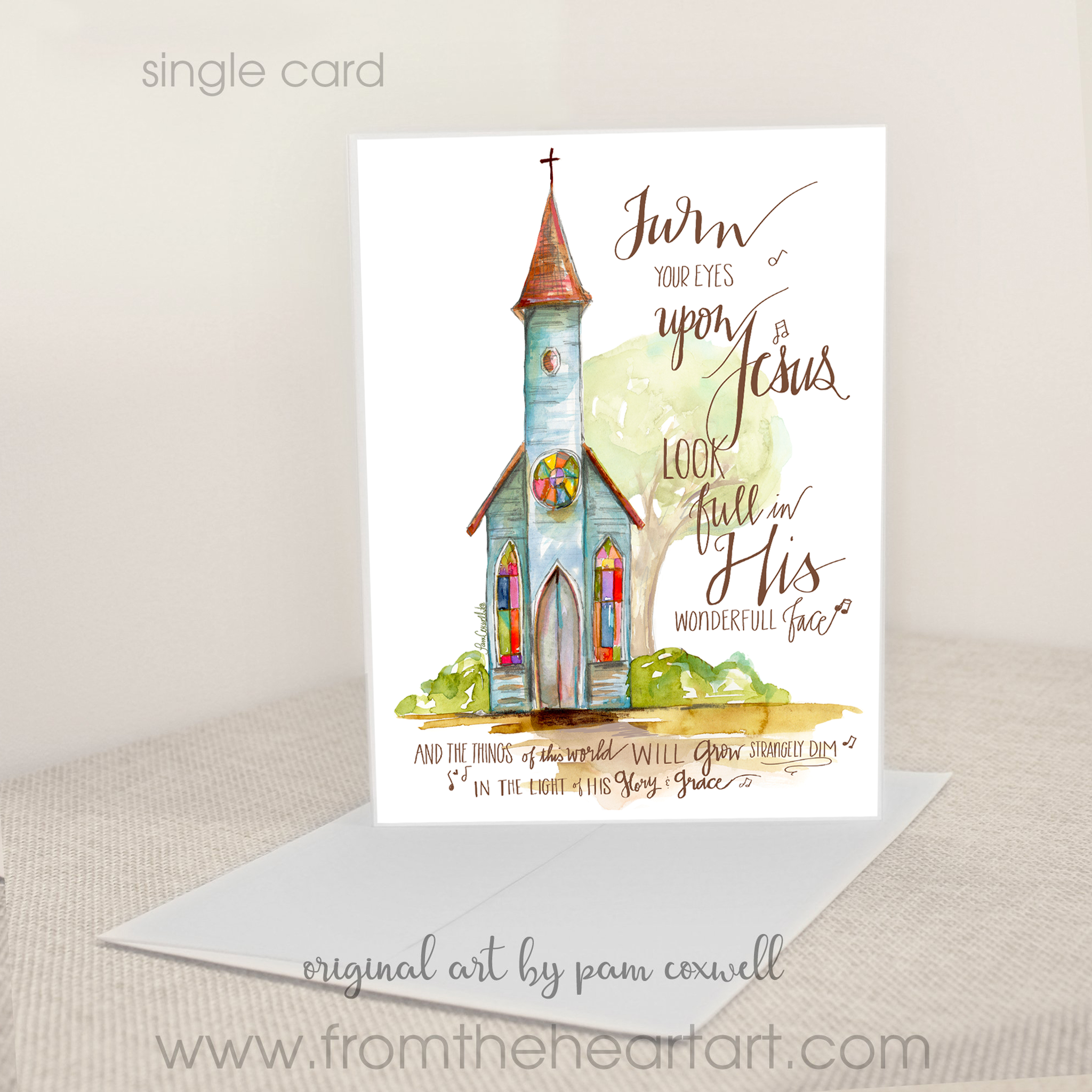 From The Heart Art - Wholesale Stationery/Notecard Set - Turn Your Eyes Chapel - Notecards1