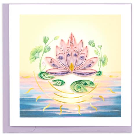 Quilling Card - Wholesale Anniversary Card - Special Anniversary Lotus Flower Card