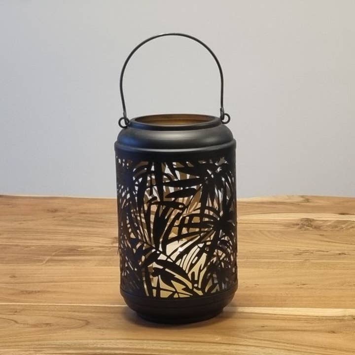 lanterna design palma metallo - (H) 36 cm per la vendita all'ingrosso da parte di Ambiente Haus