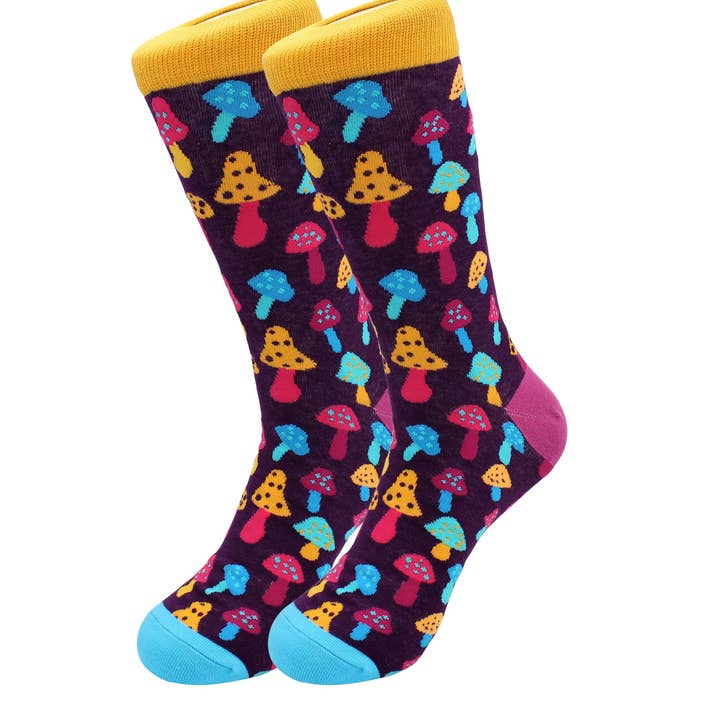 Real Sic - Vente Chaussettes – unisexe - Chaussettes Plantes - Chaussettes drôles de champignons, de cactus, de palmiers