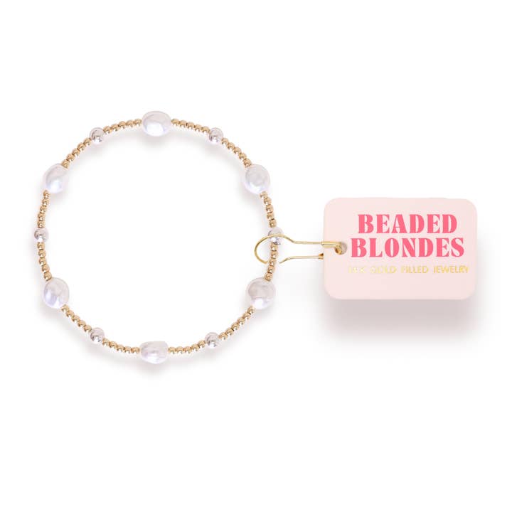 Maggie-armband i guld med silver för wholesale av Beaded Blondes