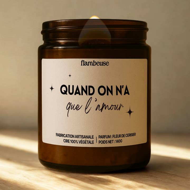 Doftljus "När vi bara har kärleken" (140 g) för wholesale av Flambeuse (Effet WOW)