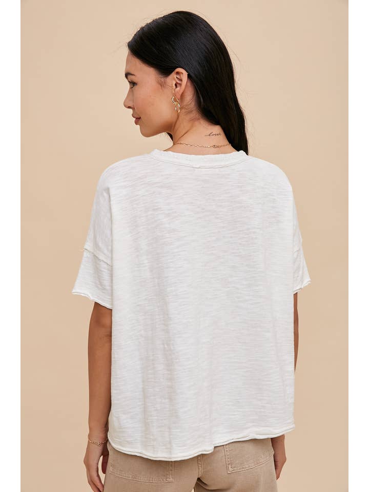 In Loom – wholesale Tröja med knappar – Dam – PLAGGTVÄTTAD KNAPPFRAM LACE TRIM TOPP4