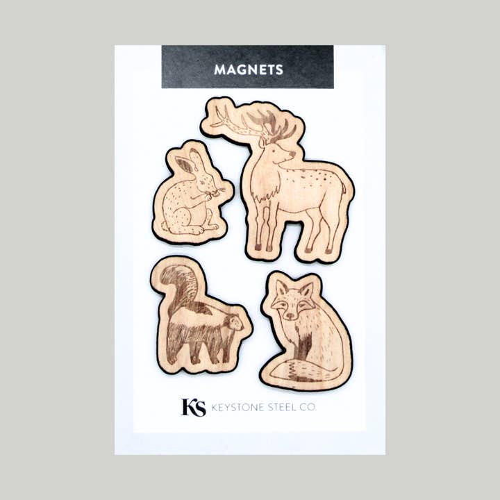 Woodland Creatures Magnet Paket med 4 för wholesale av Keystone Steel Co.
