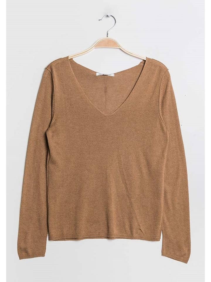 jw.atelier - Wholesale Knit Sweater - Women's - Cashmere silk V-neck sweater7