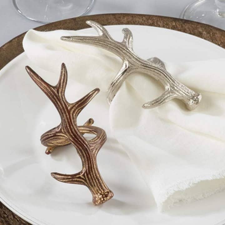 Fennco Styles – Argola de guardanapo por atacado – Anel de guardanapo Antler6