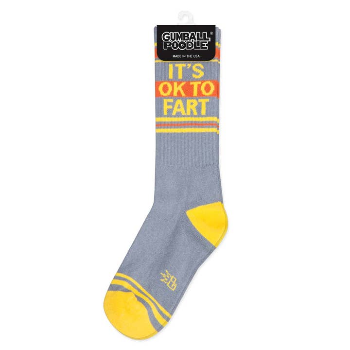 Gumball Poodle - Wholesale Socks - Unisex - It's OK To Fart Gym Crew Socks2