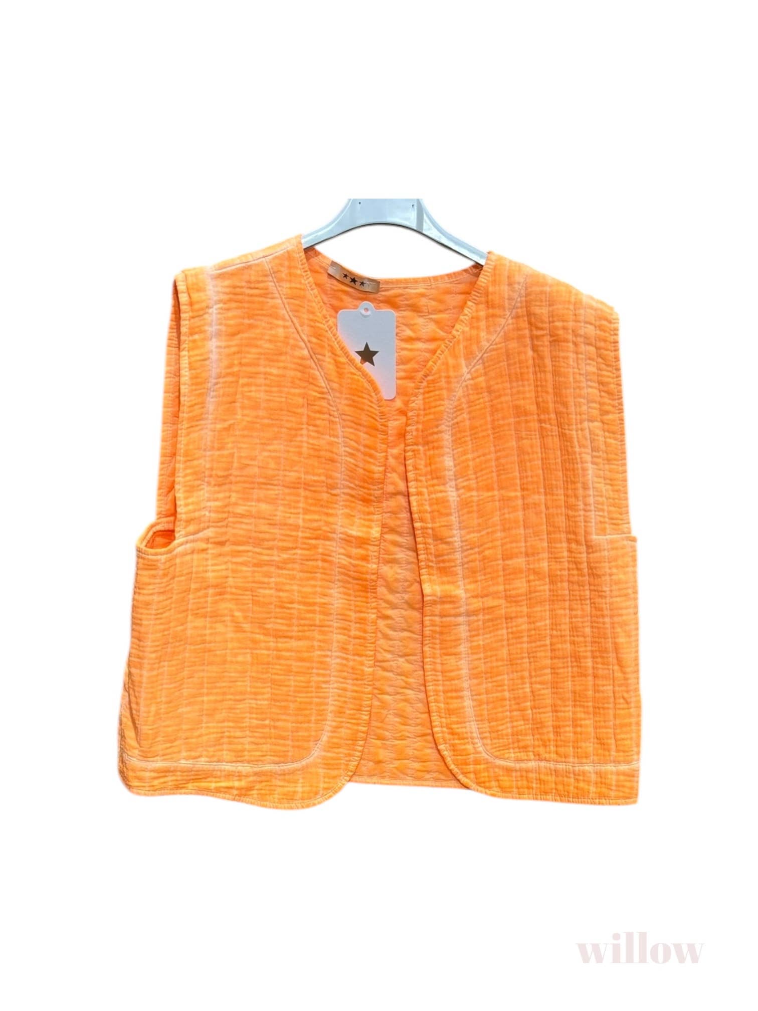 Moonsun – wholesale Väst - Dam – #5232 ärmlös väst i bomullsgaze0