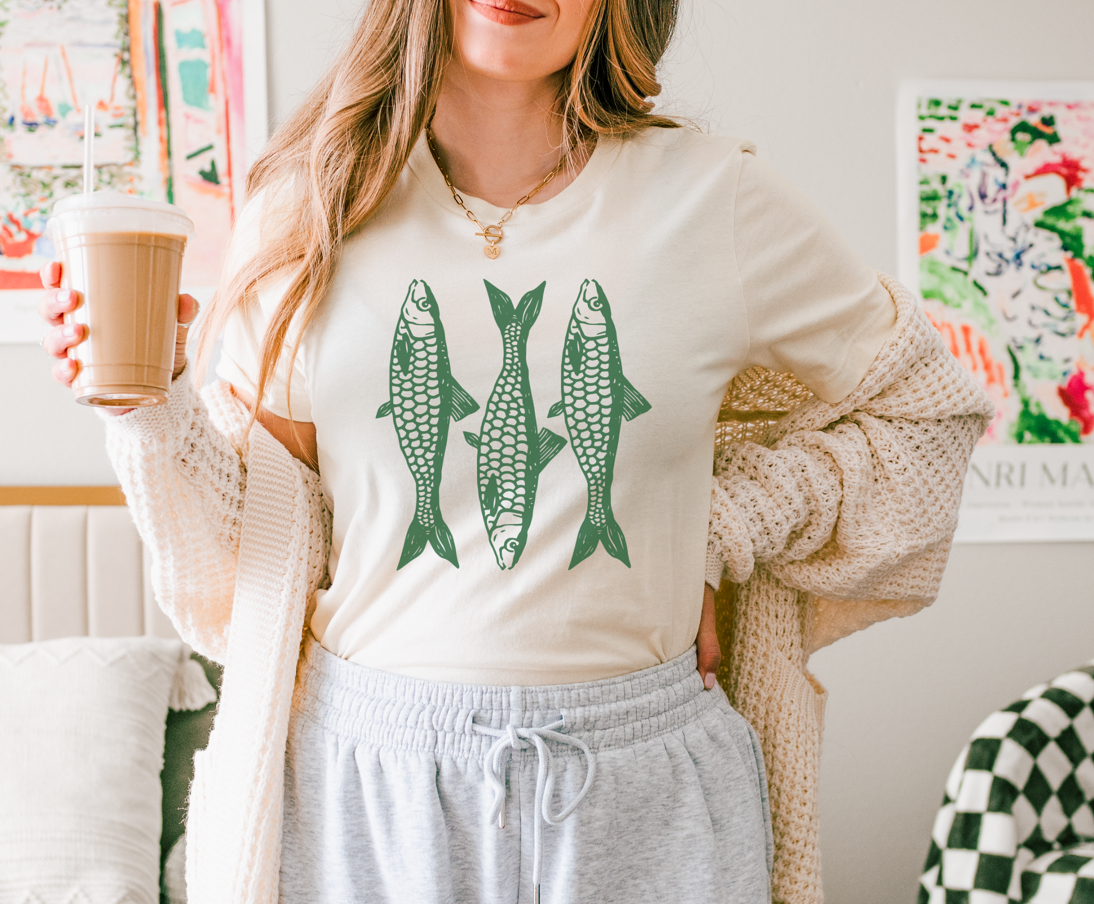 Amy Anne Apparel Inc - Wholesale Screen Printed T-Shirt - Women's - Sardines Graphic Tee | Summer Tee 1