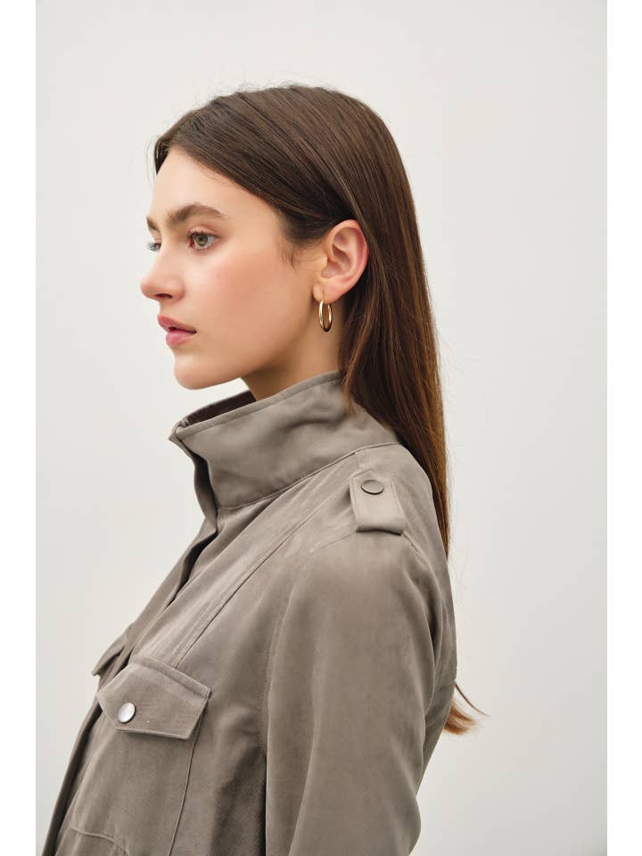 Be Cool - Wholesale Jacket - Women's - CINCHED WAIST SAFARI CARGO UTILITY JACKET