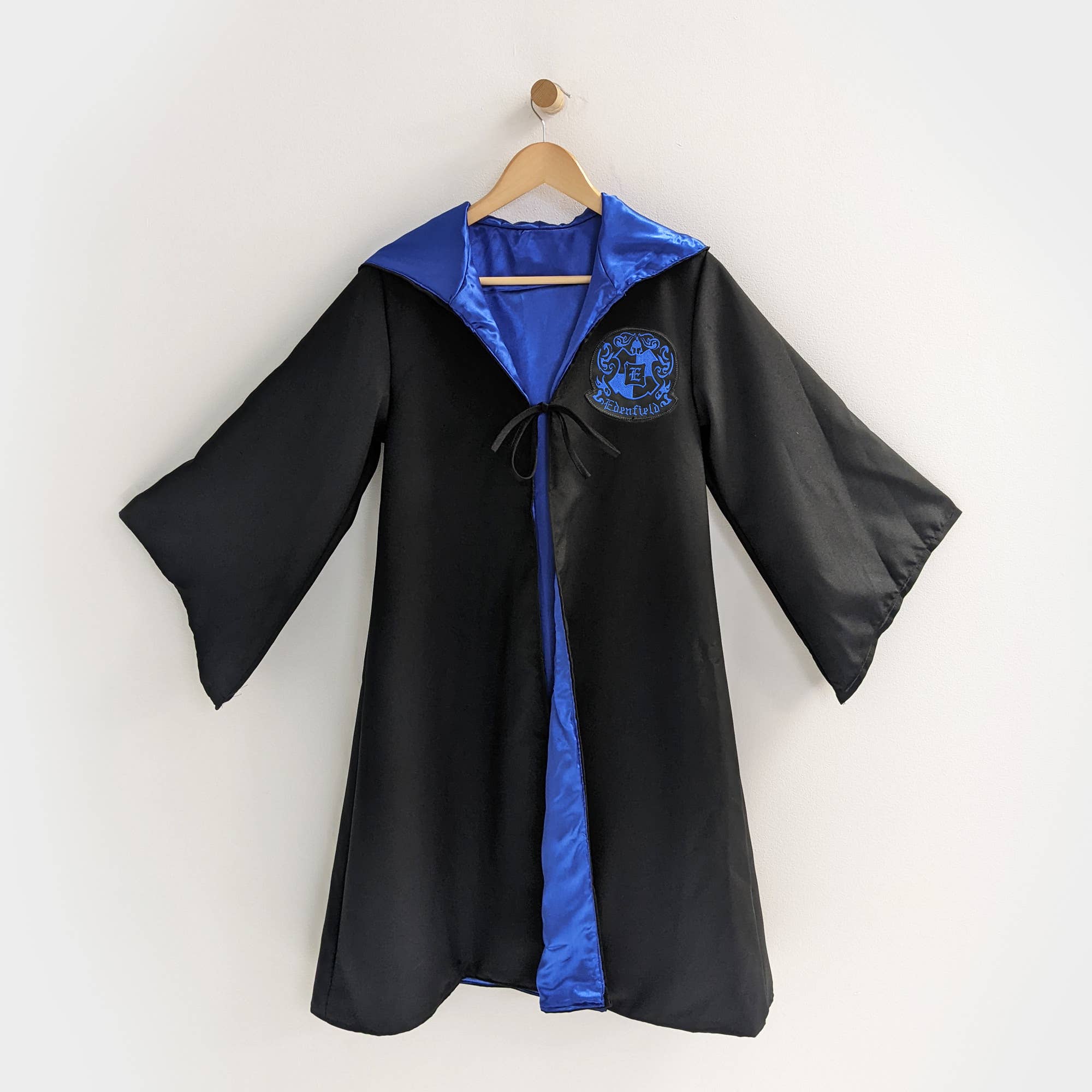 everfan - Vendita all'ingrosso Costume di carnevale - Bambini - Vestaglia da mago nera per bambini con fodera in raso3