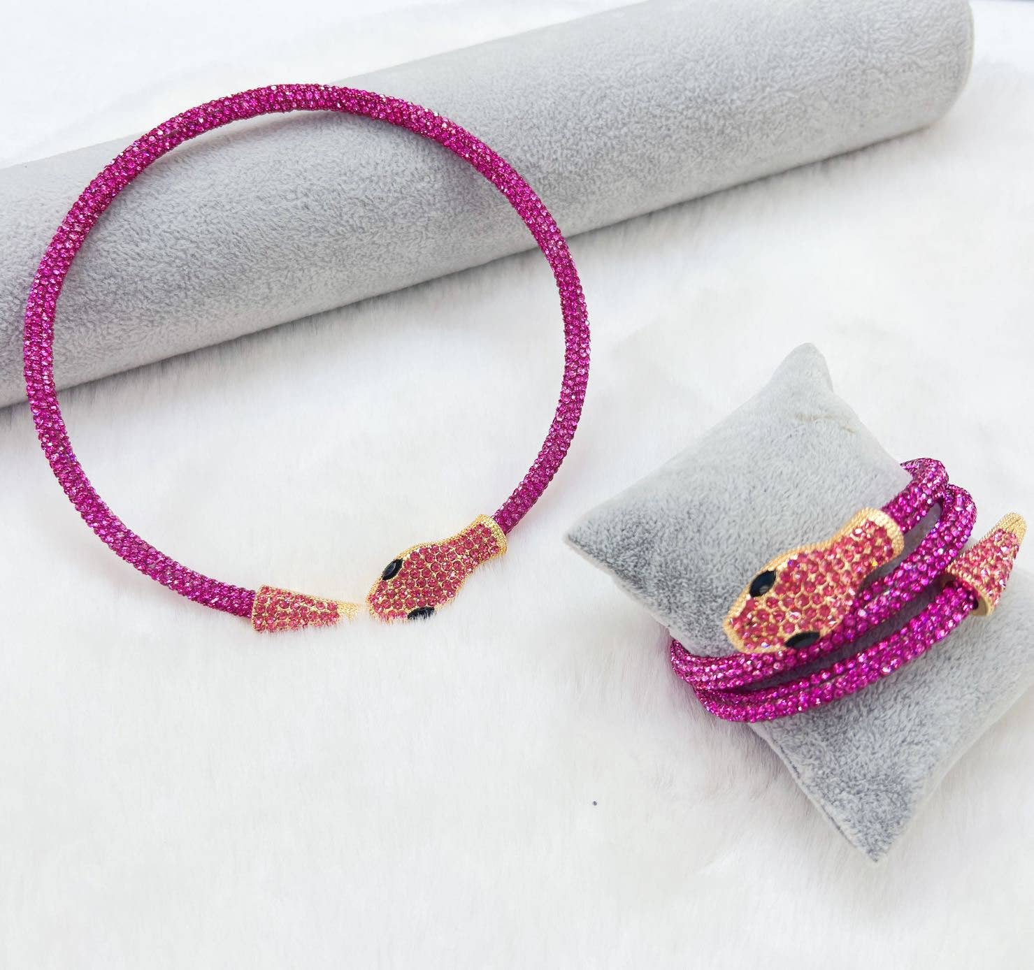 Daemon srls - Wholesale Choker/Collar - KAA CHOKER ~ Girocollo snodato a serpente con cubic zirconia5