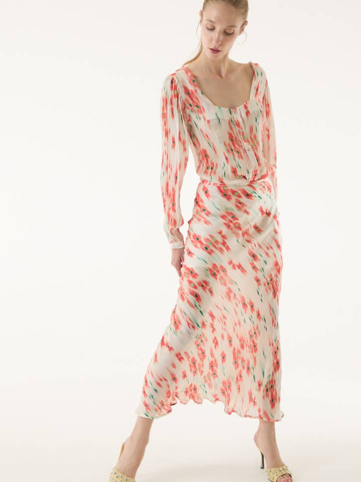 Martel Shirt - Floral Red for wholesale by MADE IN STUDIO