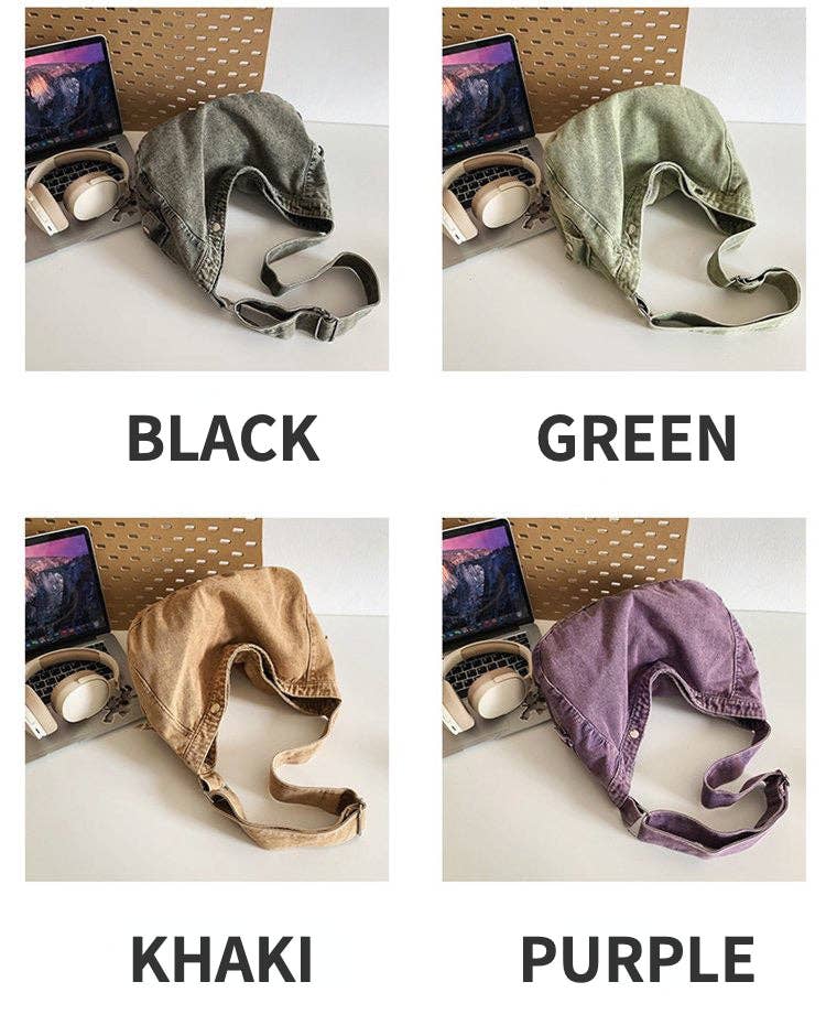 Funkyrel® Atzbranding Limited - Wholesale Crossbody Bag - Women's - Vintage Denim Crossbody Bag4