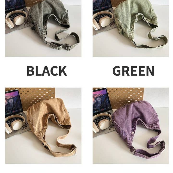 Funkyrel® Atzbranding Limited - Wholesale Crossbody Bag - Women's - Vintage Denim Crossbody Bag4