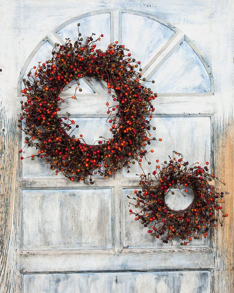 KMI International Corp. - Wholesale Wreath - Mixed Berry Wreath Set, Set Of 2, Hw, 19In Dia