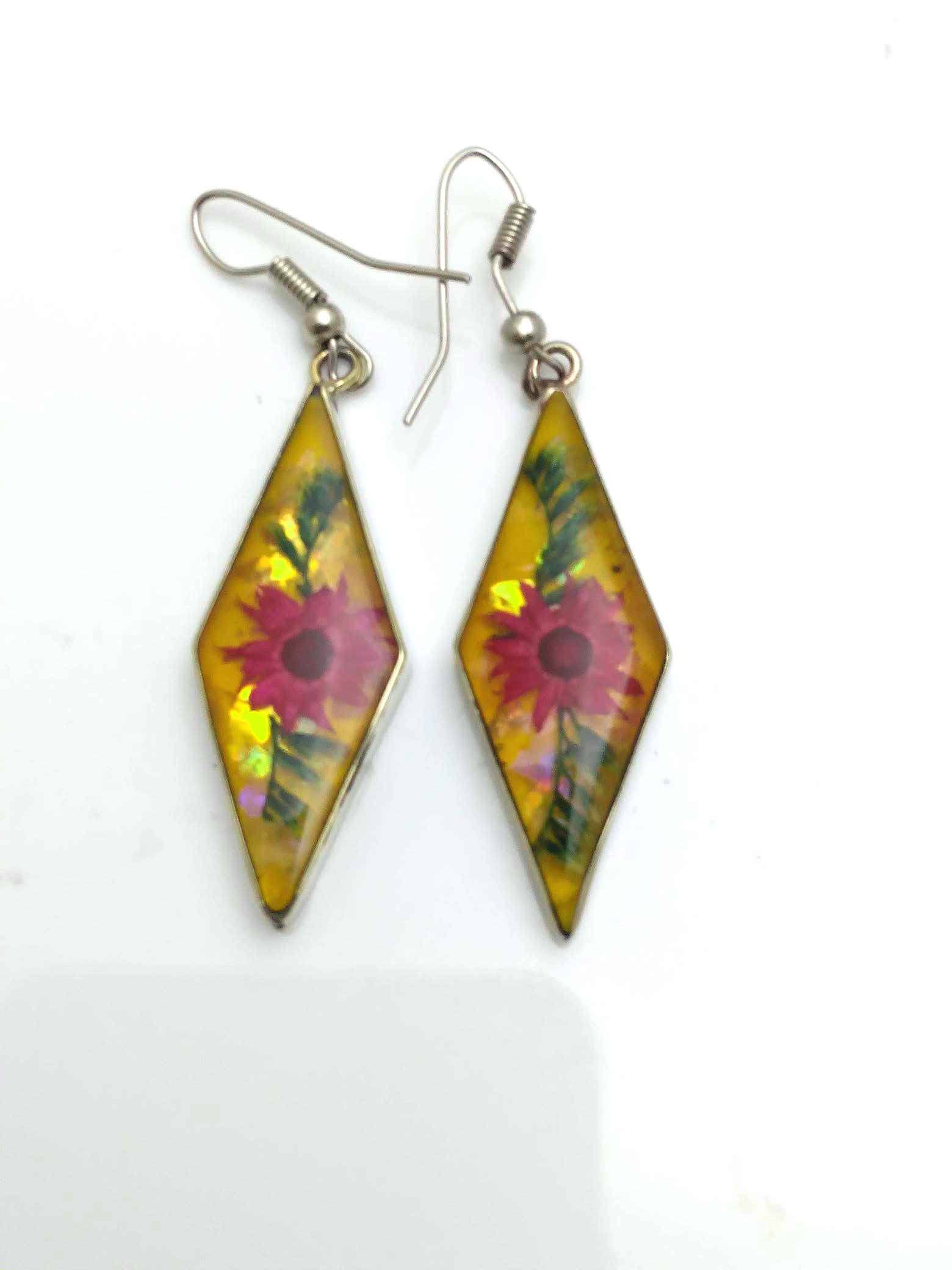 Costello International - Vente Boucles d'oreilles pendantes - La plus grande variété de boucles d'oreilles artisanales incrustées de mosaïque mexicaine26