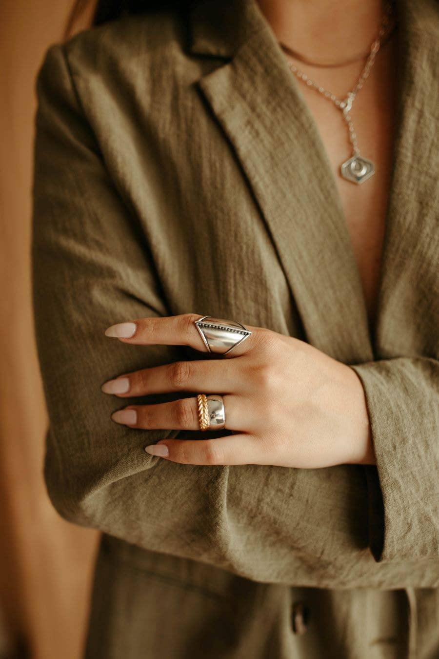 Sierra Winter Jewelry - Venta al por mayor Anillo de banda/apilable - Stay Anillo de Oro1