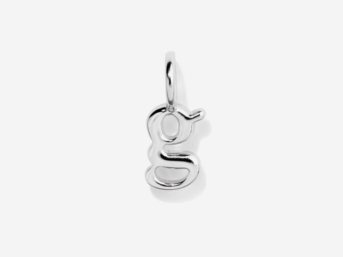 Little Sky Stone - Wholesale Individual Charm/Pendant - Lowercase Initial Letter Silver Charm6