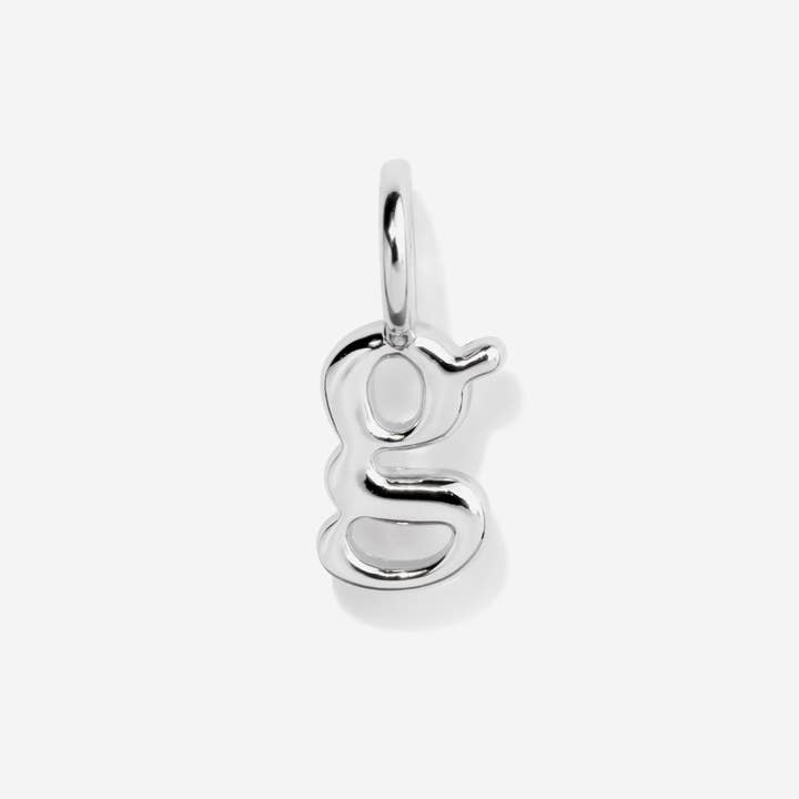 Little Sky Stone - Wholesale Individual Charm/Pendant - Lowercase Initial Letter Silver Charm6