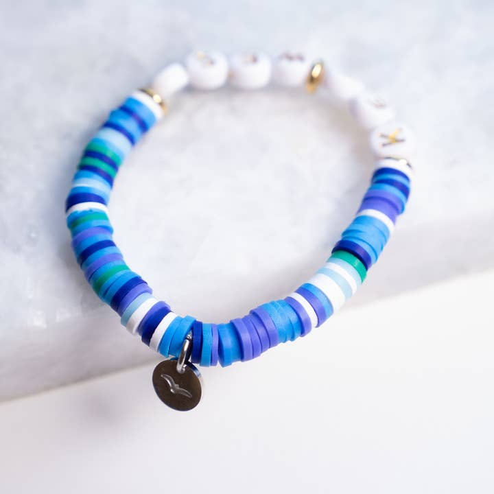 Haven - Wholesale Beaded Bracelet - Kids - Customizable Letter Bracelet - Polymer Clay - Kid Size