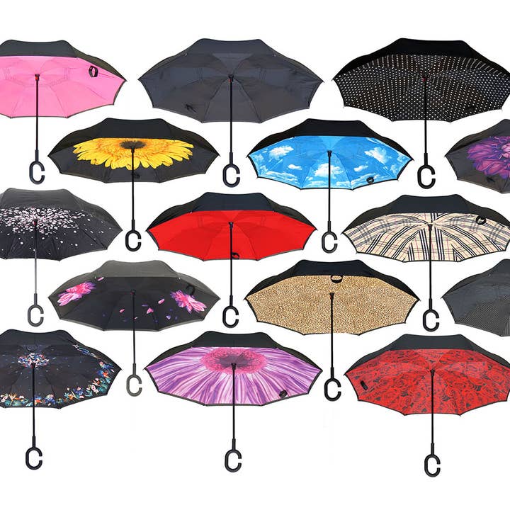 Nupouch / Nufoot - Vente Parapluie – femme - Parapluie inversé Topsy Turvy - 31 couleurs et motifs magnifiques63