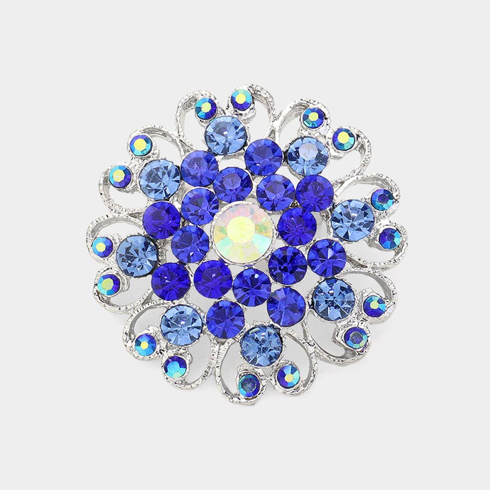 Sensibling Corp. – Engroshandel Broche – Blomsterhjerte Krystal Rhinsten Broche3