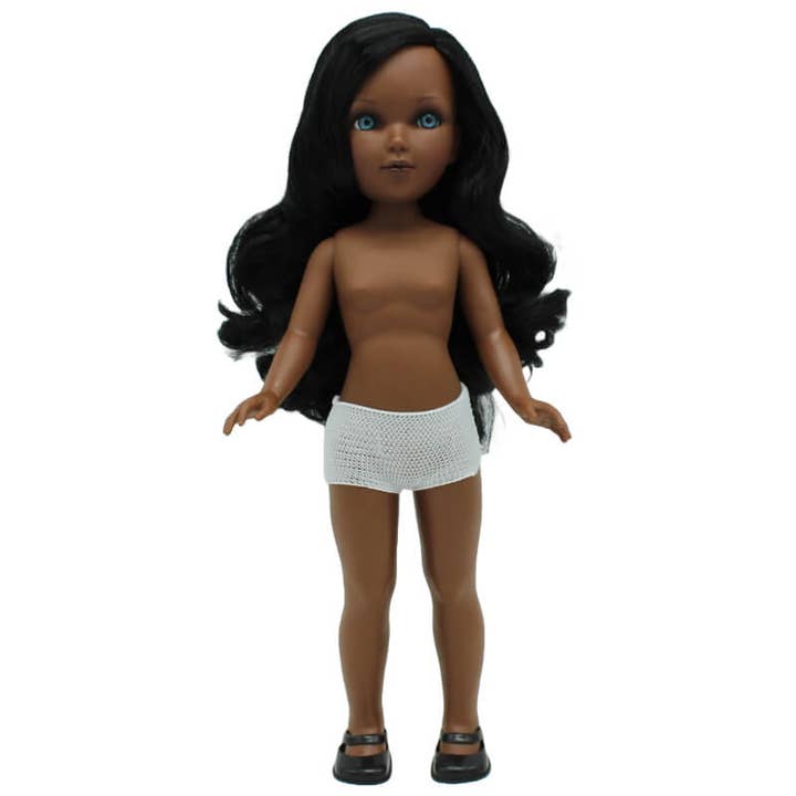 Mari's 41 cm doll. original Folk Craft mulatto nude for wholesale by Folk Artesanía Muñecas
